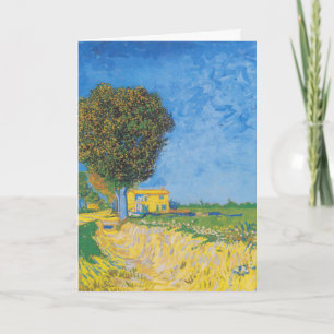 Levendige Zonnige Pad & Gele Huis door Van Gogh Kaart