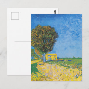 Levendige Zonnige Weg & Gele Huis door Van Gogh Briefkaart