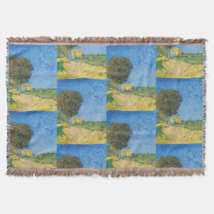 Levendige Zonnige Weg & Gele Huis door Van Gogh Deken