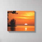 Levendige zonsondergang bij Key West Florida Canvas Afdruk (Voorkant)