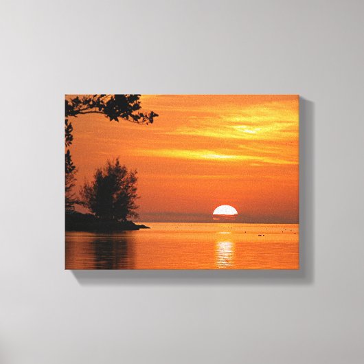 Levendige zonsondergang bij Key West Florida Canvas Afdruk (Voorkant)