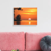 Levendige zonsondergang bij Key West Florida Canvas Afdruk (Insitu (Woonkamer))