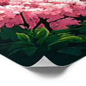 Levendige zonsondergang boven de golven van de oce poster (Hoek)