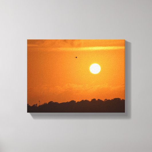 Levendige zonsondergang canvas afdruk (Voorkant)