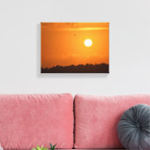 Levendige zonsondergang canvas afdruk (Insitu (Woonkamer))