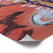 Levendige Zonsondergang Flamingo Poster (Hoek)