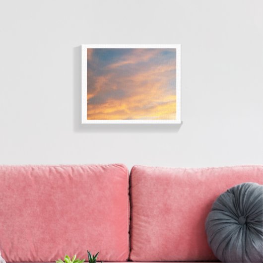 Levendige zonsondergang in de wolken canvas afdruk (Insitu (Woonkamer))