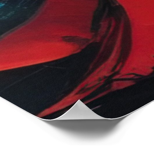 Levendige zonsondergang landschap schilderij poster (Hoek)