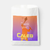 Levendige Zonsondergang Moderne Tech Afstudeerfees Bedankzakje (Voorkant)