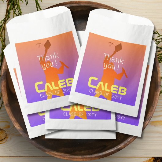 Levendige Zonsondergang Moderne Tech Afstudeerfees Bedankzakje