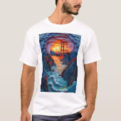 Levendige zonsondergang over Golden Gate T-shirt - (Voorkant)