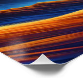 Levendige zonsondergang over kleurrijke bergketens perfect poster (Hoek)