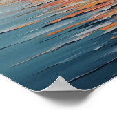 Levendige zonsondergang over rustige wateren poster (Hoek)