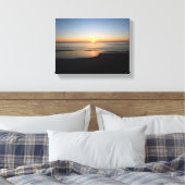 Levendige zonsopgang boven de oceaan canvas afdruk (Insitu (Slaapkamer))