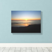 Levendige zonsopgang boven de oceaan canvas afdruk (Insitu (Houten vloer))