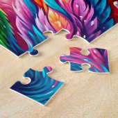 Levendige Zwanendroomlandschap – Psychedelische Bo Legpuzzel (Zijkant)