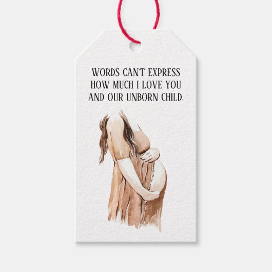 Levendige zwangerschap met kinderen met een Romant Cadeaulabel (Voorkant)