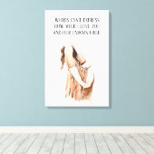 Levendige zwangerschap met kinderen met een Romant Canvas Afdruk (Insitu (Houten vloer))