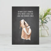 Levendige zwangerschap met kinderen met een Romant Feestdagenkaart (Staand voorkant)