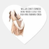 Levendige zwangerschap met kinderen met een Romant Hart Sticker (Voorkant)