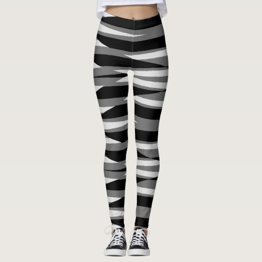 Levendige zwart-wit klassieker "Ratti_Creative_Art Leggings (Voorkant)