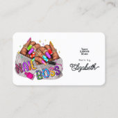 Levendige zwarte vrouw Nail Boss Visitekaartje (Voorkant)