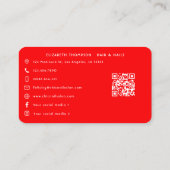 Levendige zwarte vrouw Nail Boss Visitekaartje (Achterkant)