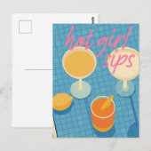 Levendige zwembad drankjes viering briefkaart (Voorkant / Achterkant)