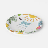 Levendige zwembadparty papieren bordje (Gekanteld)