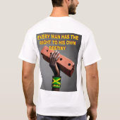 LEVENDIGHEID. MAMA AFRICA Mannen basic T-shirt (Achterkant)