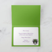 💜💛Levendigheid van Mardi Gras Kaart (Binnen)