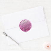 Levenflaag / onbeschaamd lebens - SILVER plum Ronde Sticker (Envelop)