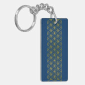 Levenflank / Blume des lebens - Border gold Sleutelhanger (Voorkant Links)