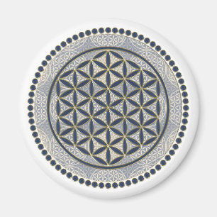 Levenflank / Blume des lebens - Button IX Magneet