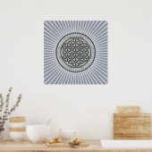 Levenflank / Blume des lebens - Button IX Poster (Keuken)