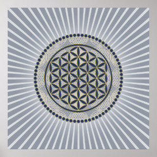 Levenflank / Blume des lebens - Button IX Poster