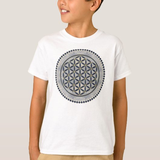 Levenflank / Blume des lebens - Button IX T-shirt (Voorkant)