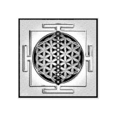 Levenflank / Blume des lebens - Chakra Yantra Rubberstempel (Afrduk)