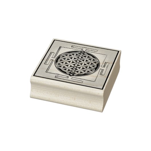 Levenflank / Blume des lebens - Chakra Yantra Rubberstempel (Stempel)