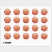 Levenflank / Blume des lebens - GOLD red Ronde Sticker (Vel)