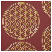 Levenflank / Blume des lebens - goud Stof (Swatch)