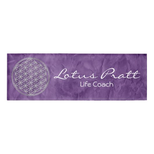 Levenflank / Blume des lebens - kristal Naambadge (Voorkant)