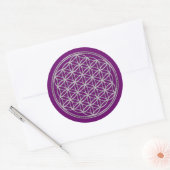 Levenflank / Blume des lebens - kristal Ronde Sticker (Envelop)