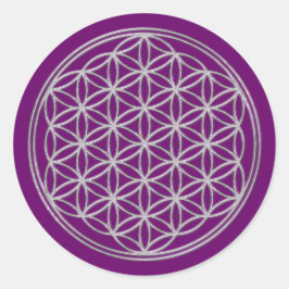 Levenflank / Blume des lebens - kristal Ronde Sticker