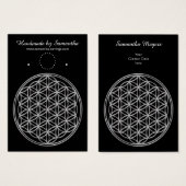 Levenflank / Blume des lebens - kristal Visitekaartje (Voorkant /achterkant)