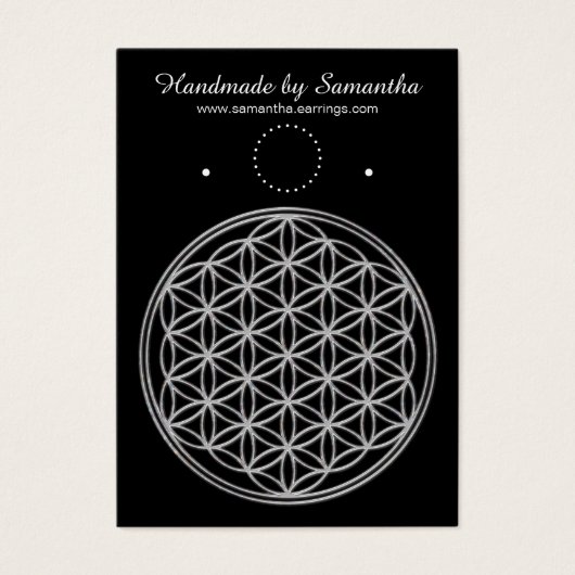 Levenflank / Blume des lebens - kristal Visitekaartje (Voorkant)