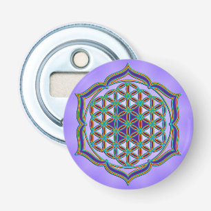 Levenflank / Blume des lebens - Lotus Contour Button Flesopener