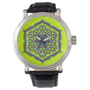 Levenflank / Blume des lebens - Lotus Contour Horloge
