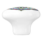 Levenflank / Blume des lebens - Lotus Contour Keramische Knop (Zijkant)