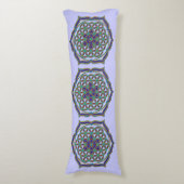 Levenflank / Blume des lebens - Lotus Contour Lichaamskussen (Voorkant Verticaal)